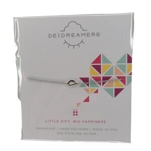 Sterling Silver Letter D Initial Necklace Side MINI Small Tiny Dainty Little 925